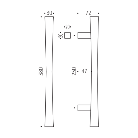 MP CB kilincs - NOA FOGANTYÚ - 380/250 (Matt króm)