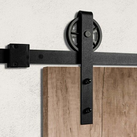 MP VINTAGE 1 tolóajtó rendszer csillapítóval és 2 m-es sínnel (BS - matt fekete)