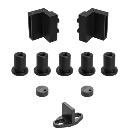 MP VINTAGE 2 tolóajtó rendszer csillapítóval és 2 m-es sínnel (BS - matt fekete)