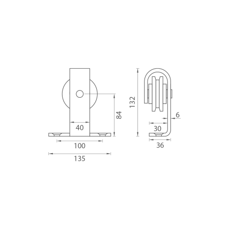 Tolóajtó rendszer mp VINTAGE 3 2m-es sínnel (BS - matt fekete)
