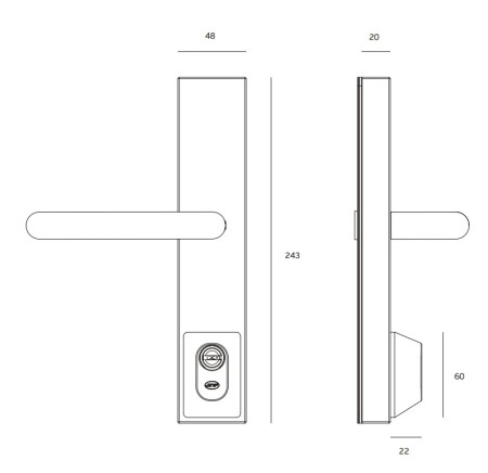 PÁNIKKILINCS MP JNF - SH PZ betéttel - IN.20.950 (BN - Szálcsiszolt rozsdamentes acél)