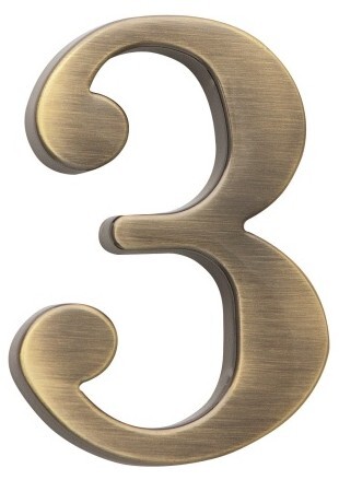 COBRA házszám - 5 cm (OFS - szálcsiszolt bronz)