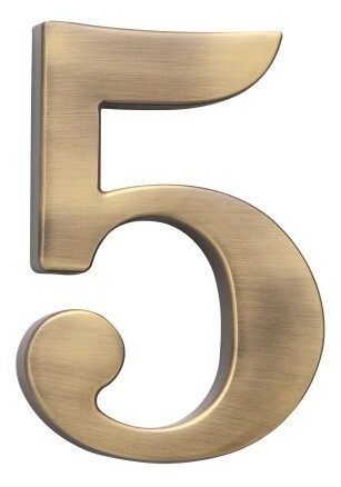 COBRA házszám - 5 cm (OFS - szálcsiszolt bronz)