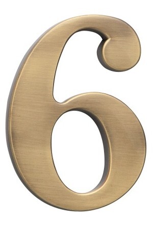 COBRA házszám - 5 cm (OFS - szálcsiszolt bronz)