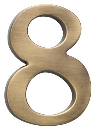 COBRA házszám - 5 cm (OFS - szálcsiszolt bronz)