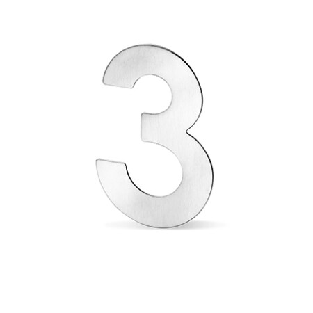 Homlokzati számok ACT - 12 cm (ROZSDAMENTES ACÉL)