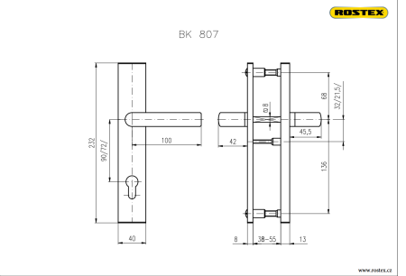 Biztonsági szerelvények ROSTEX BK 807 (KRÓM ROZSDAMENTES ACÉL)