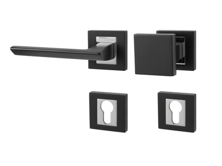 MP Jasper HR ajtóvasalat (BS/OC - Matt fekete / fényes króm)