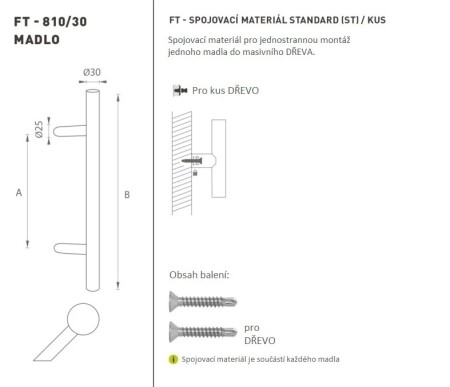 AJTÓKINCS kód K10 Ø 30 mm ST - db (BS - Matt fekete)