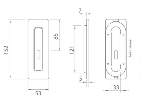 Ház tolóajtóhoz MP TI 4181 5S - BB (OLV)