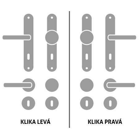 Ajtó vasalat HOLAR WSS 00, pajzs (fehér)