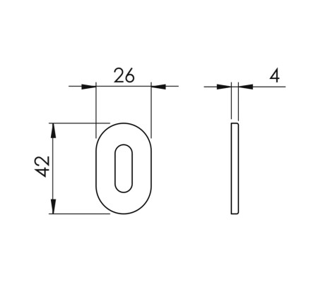 Ajtórozetta MP VM - 4UOR (WS - matt fehér)