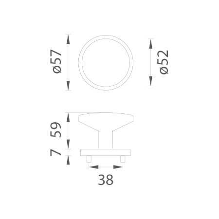 Ajtólabda MP ORTICA - R 7S (BS - Fehér matt)