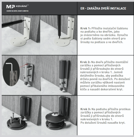 MP ER ajtóütköző (BS - Matt fekete)