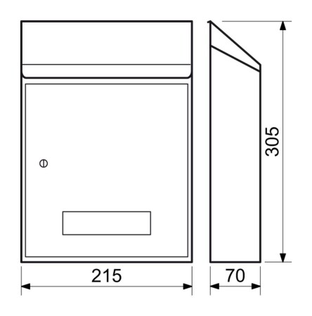Postafiók RICHTER BK.33.CM (matt fekete)