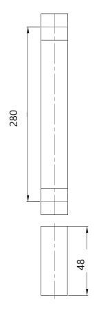 Ajtókilincs TWIN FOSIL 304/280mm (CM)