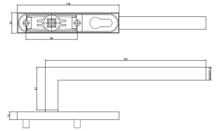 Ablakkilincs TWIN HS PORTAL ALFA IH040 (E)