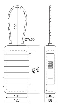 Mobil vízálló széf (betét) KB.G13