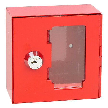 Tűzálló acél szekrény üveggel, közös záródáshoz - SU RICHTER TS.1010.G.SU (piros)