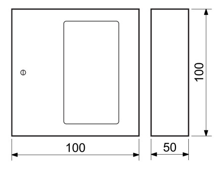 Tűzálló acél szekrény üveggel, közös záródáshoz - SU RICHTER TS.1010.G.SU (piros)