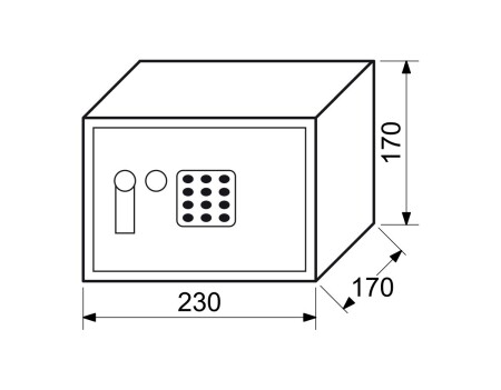 Acél széf elektronikus zárral RICHTER RS.17.EDK