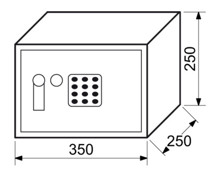 Acél széf elektronikus zárral RICHTER RS.25R.EDK