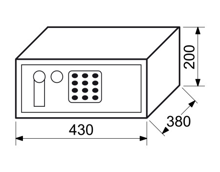 Acél széf elektronikus zárral RICHTER RS.20.EDK.LAP