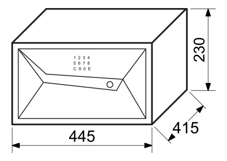 Acél széf elektronikus zárral, numerikus kóddal és ujjlenyomattal RICHTER RS.23.DE.FIN