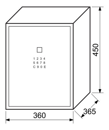 Acél széf elektronikus zárral, kóddal és ujjlenyomattal RICHTER RS.45.LUX.FIN