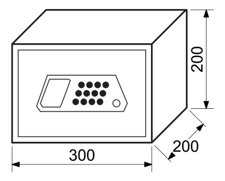 Acél széf elektronikus ujjlenyomat-zárral RICHTER RS.20.GA.FIN