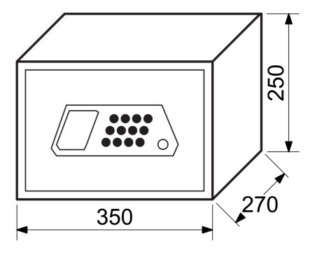 Acél széf elektronikus ujjlenyomat-zárral RICHTER RS.25.GA.FIN