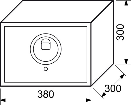 Acél széf elektronikus ujjlenyomat-zárral RS.30R.FIN