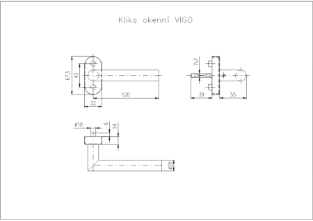 ROSTEX VIGO ablakkilincs (matt rozsdamentes acél)