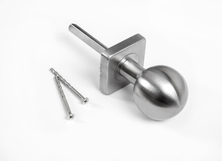 ROSTEX gomb négyzet alakú rozettával (matt rozsdamentes acél)