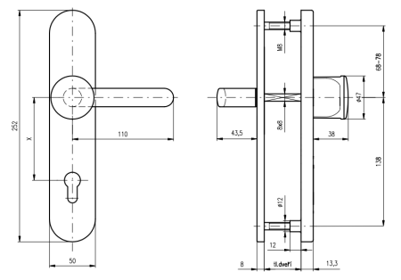 ROSTEX RX 802-50 EXCLUSIVE biztonsági szerelvények (KRÓMOZSDAMENTES ACÉL, POLÍROZOTT)