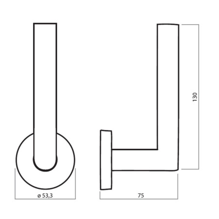 HOLAR MT 00 ajtóvasalat golyóval és rozettával (rozsdamentes acél)