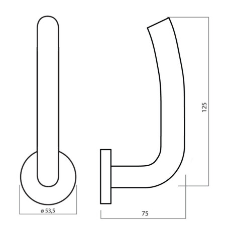HOLAR MT 03 ajtóvasalat (rozsdamentes acél)