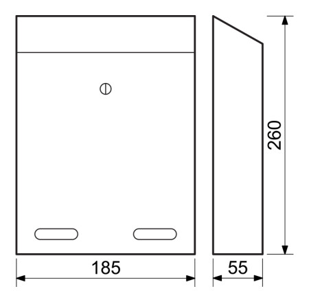 Postaláda RICHTER BK.516.CM (matt fekete)