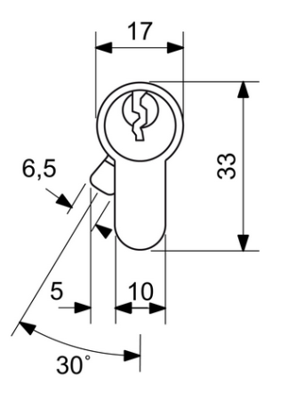 RICHTER EURO SECURE R3 átmenőfuratos csatlakozóval ellátott biztonsági zárbetét