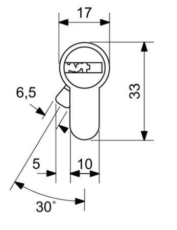RICHTER EURO XSTAR R4 átmenőfuratos csatlakozóval ellátott biztonsági zárbetét
