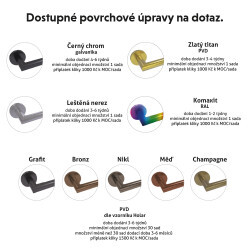 HOLAR MT 01 ajtóvasalat gömbbel és kerek rozettával (rozsdamentes acél)