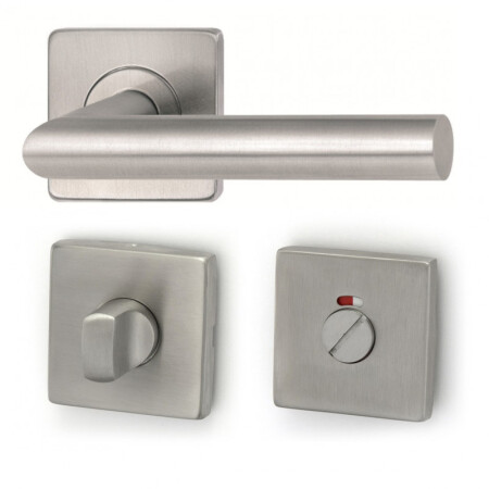 HOLAR MT 00 ajtóvasalat négyzet alakú rozettával (rozsdamentes acél)