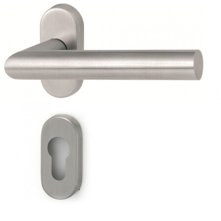 HOLAR MT 00 ajtóvasalat ovális rozettával (rozsdamentes acél)