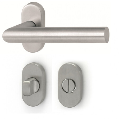 HOLAR MT 00 ajtóvasalat ovális rozettával (rozsdamentes acél)