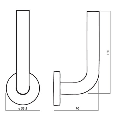 HOLAR MT 01 ajtóvasalat ovális rozettával (rozsdamentes acél)