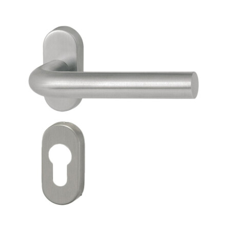 HOLAR MT 01 ajtóvasalat ovális rozettával (rozsdamentes acél)