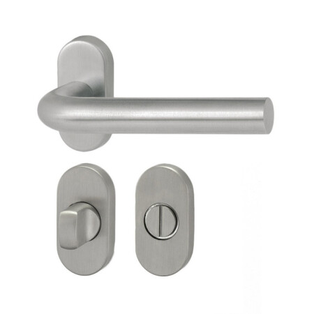 HOLAR MT 01 ajtóvasalat ovális rozettával (rozsdamentes acél)