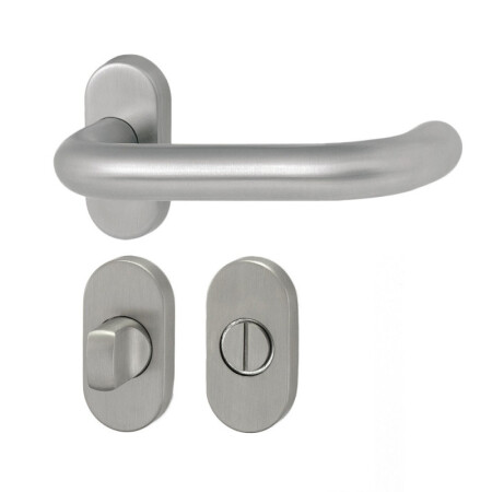 HOLAR MT 02 ajtóvasalat ovális rozettával (rozsdamentes acél)