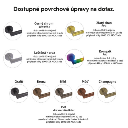 HOLAR MT 02 ajtóvasalat ovális rozettával (rozsdamentes acél)