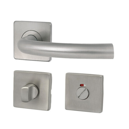 HOLAR MT 03 ajtóvasalat négyzet alakú rozettával (rozsdamentes acél)